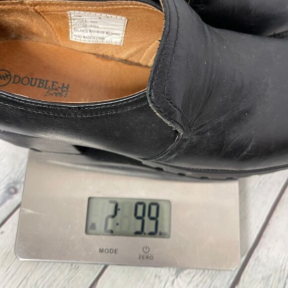 Double H Boots Women Size 10 Leather Chunky Slip ON Oil Resistant Round Toe Y2K - Picture 16 of 16